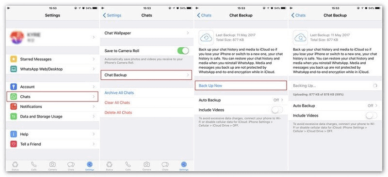 Backing up your WhatsApp to iPhone