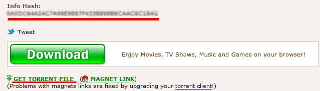 to get .torrent links on The Pirate Bay instead of Magnet