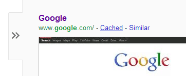 Cached link on Google