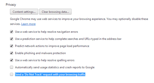 How to Enable Do Not Track on Google Chrome
