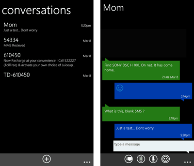 Windows phone like SMS app for Android