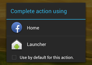 Enable Facebook Home Launcher