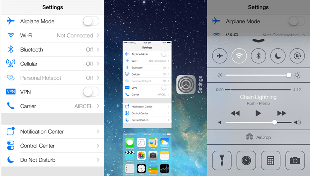 iOS 7 Settings