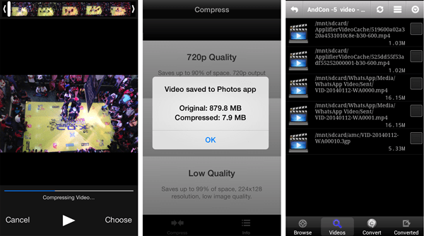 Compress video on Smartphone