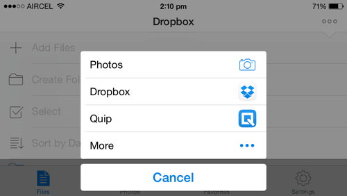 Storage Provider Extension on iOS 8