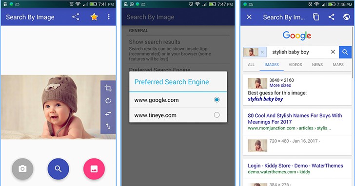 Search by image on Android - Reverse Image Search
