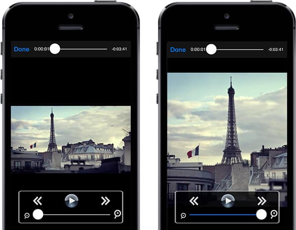 Zoom videos on iPhone, iPad, iPod