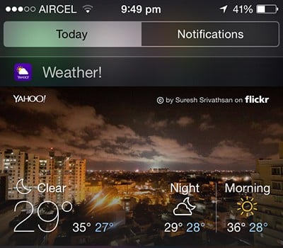 Yahoo Weather - iOS Weather Widget