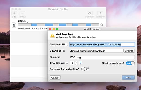 Download Shuttle - Free Download Manager for OS X