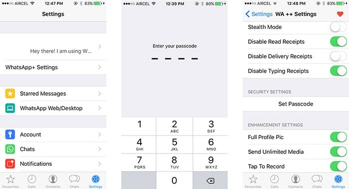 Lock WhatsApp with passcode or TouchID on iPhone - No Jailbreak