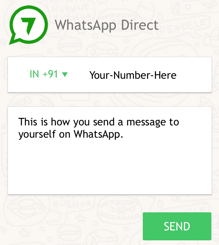 Send WhatsApp Messages to Myself