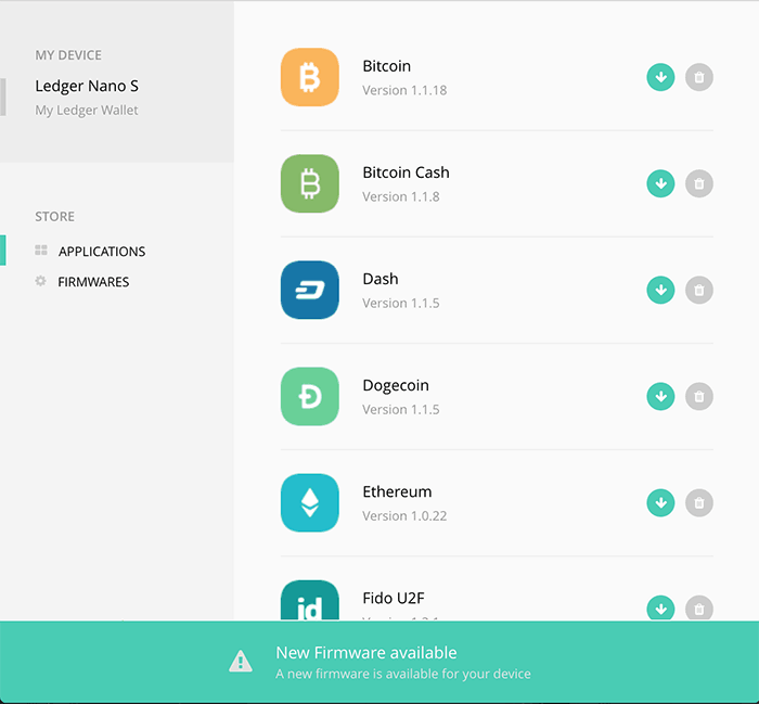 Ledger Manager - Cryptocurrency app and firmware update manager