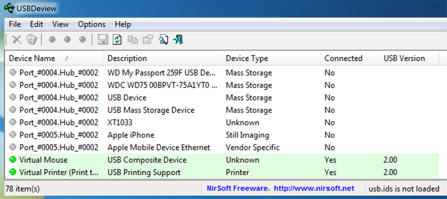 Determine USB version on Windows