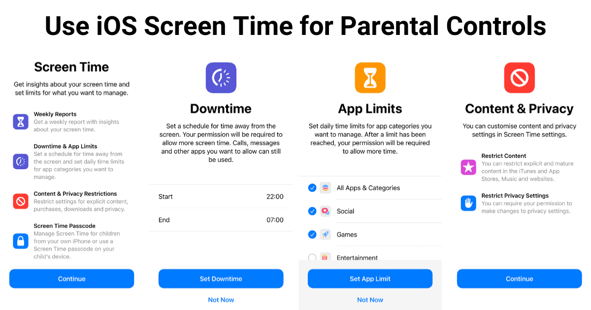 Use iOS Screen Time for Parental Controls
