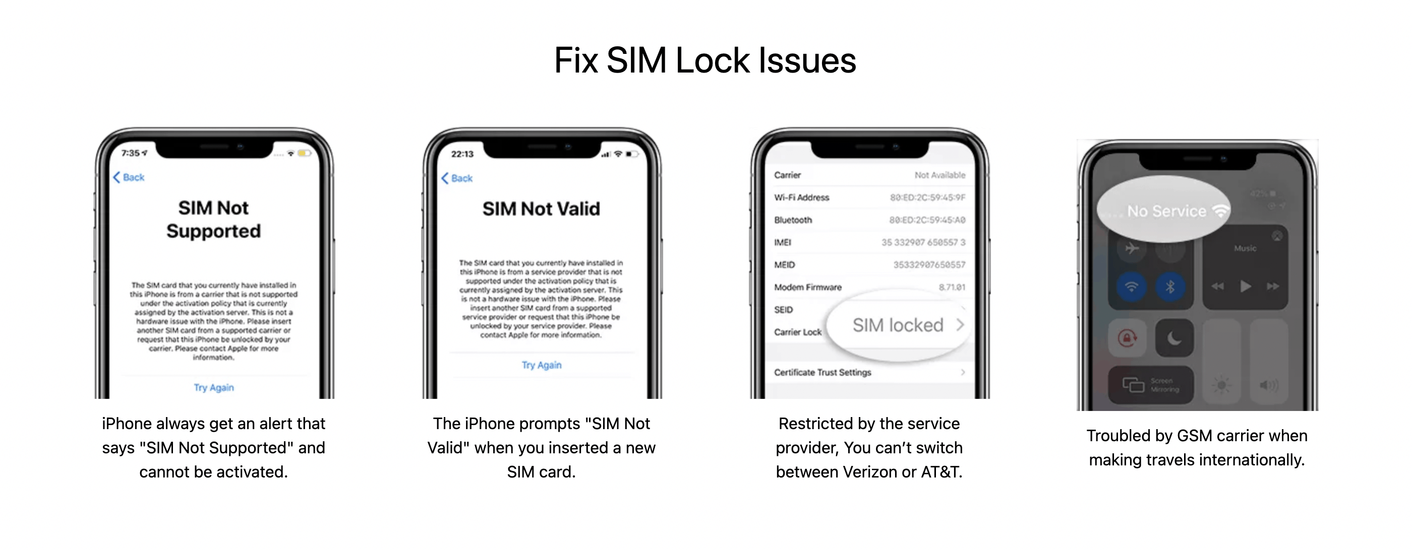 Fix iPhone SIM-lock issues