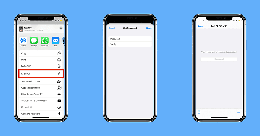 How to protect PDF document with password on iPhone and iPad