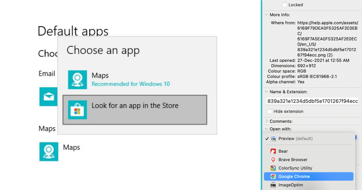 How to Change Default Apps for specific file types in macOS and