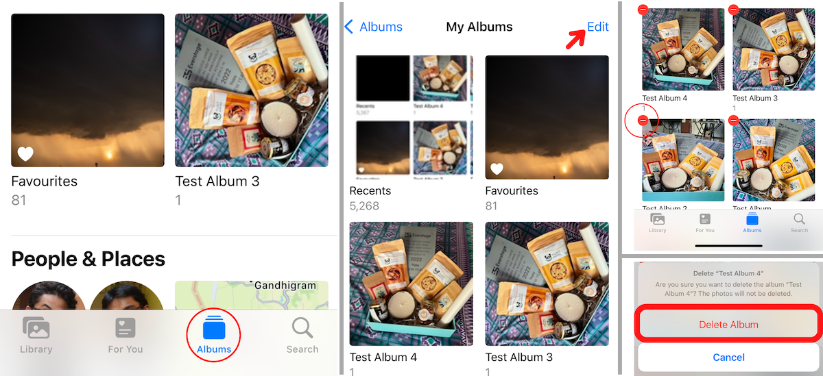 How to delete albums in iPhone, iPad Photos app
