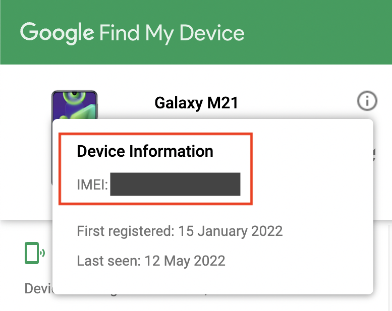 Find IMEI number without phone - Android