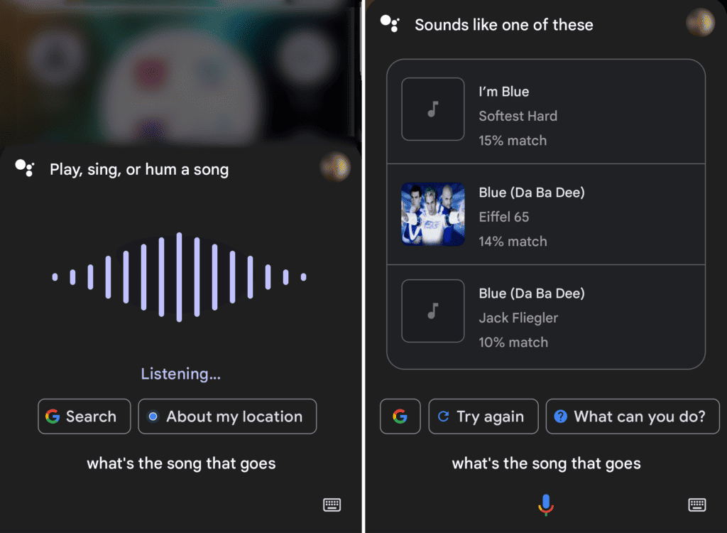 Ask Google Assistant to identify a song