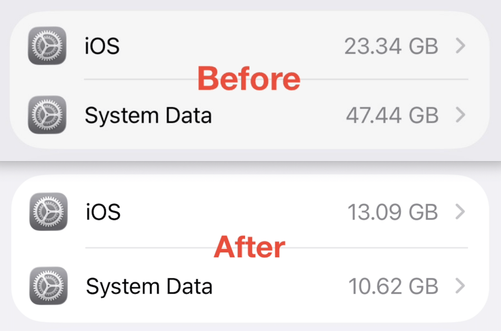 Delete or Clean Up System Data on iPhone